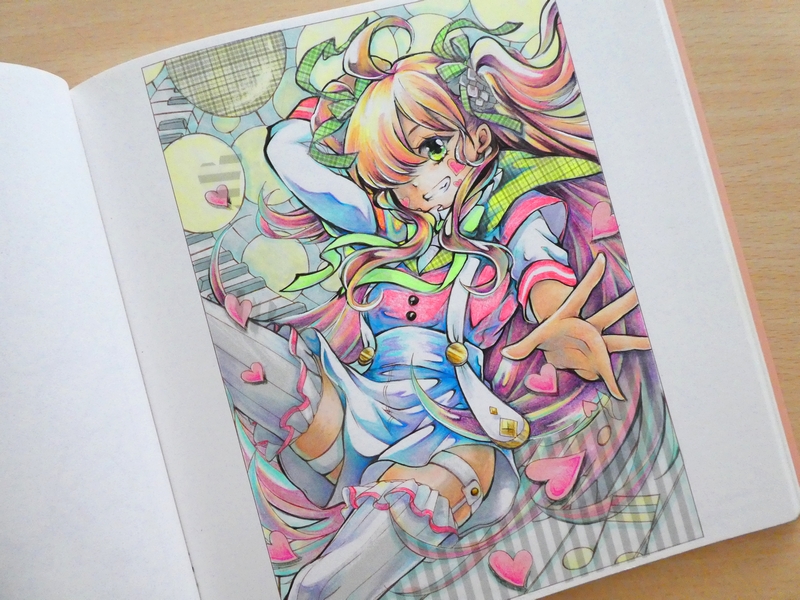 ﾒｲｷﾝｸﾞ】100均ﾏｰｶｰと色鉛筆で塗ってみました☆SSｲﾗｽﾄﾌﾞｯｸより
