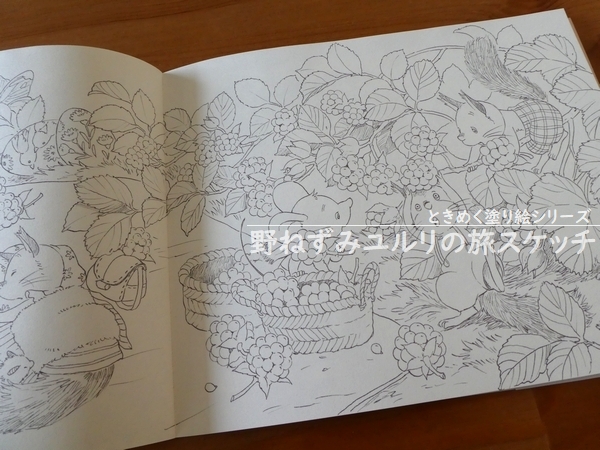 ぬりえ本紹介 野ねずみユルリの旅スケッチ 塗り絵日記 ぬりえ本紹介 野ねずみユルリの旅スケッチ 塗り絵日記