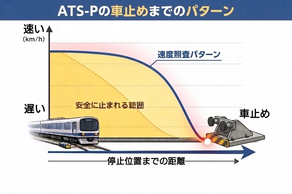 ATS-P車止めまでのパターン