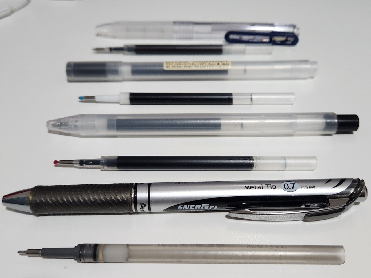 【Pentel ENERGEL】エナージェルのリフィルに使えるホルダを探す【ZEBRA SARASA・無印良品】 おは代々木ダイアリー