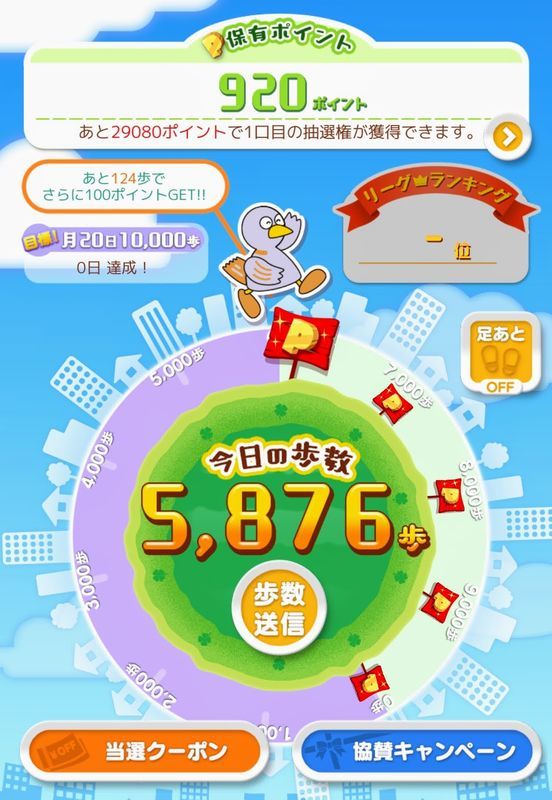 6000歩くらい