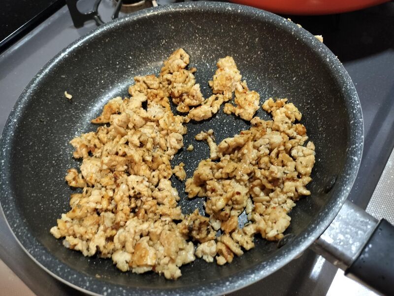 炒め鶏ひき肉