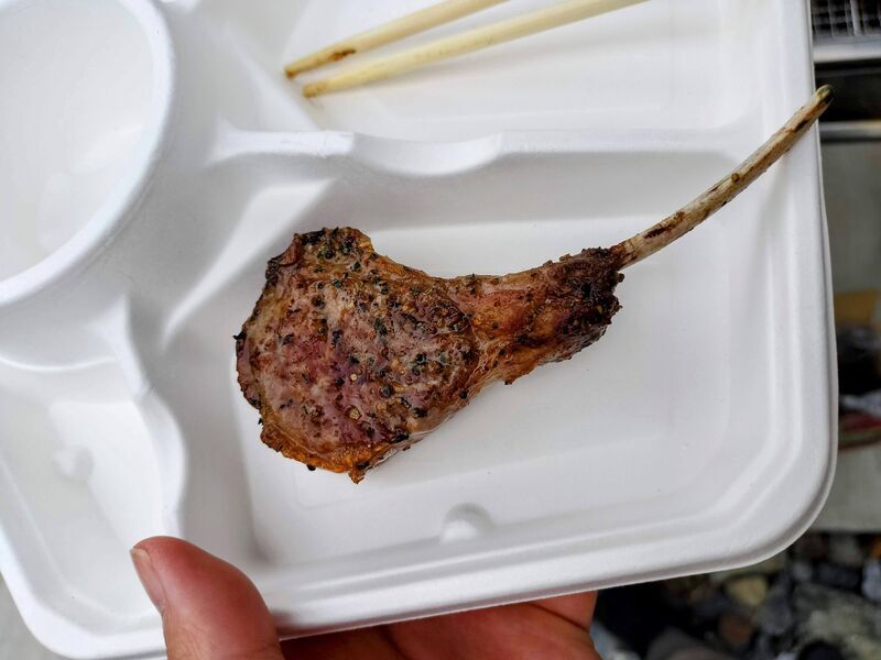 ラムチョップ焼けた