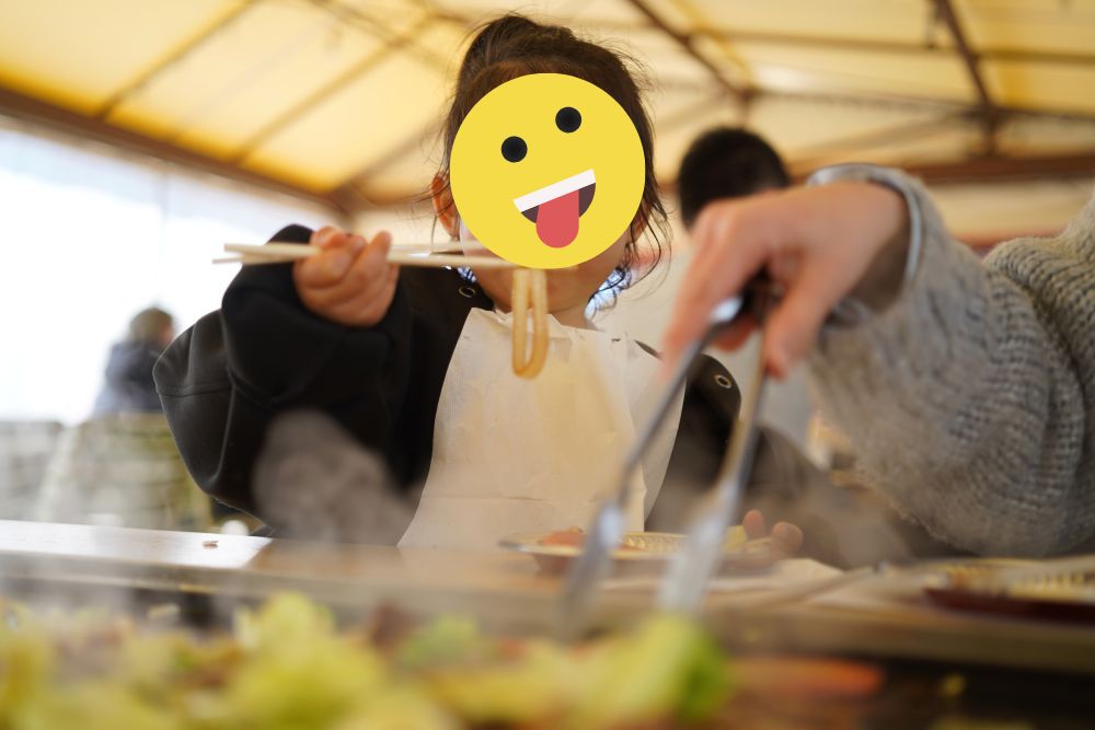 娘は初のBBQ！特にお野菜がおいしかったです