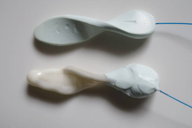 ガラスと樹脂のスクリューチップ試作品
