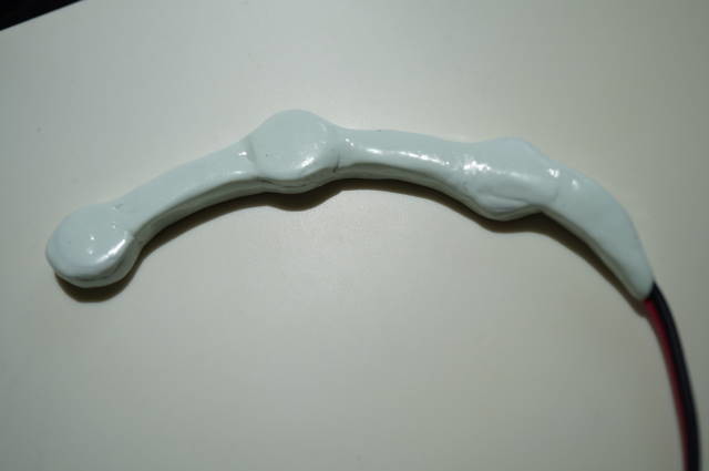 アルミを張る前は。両端が同じ方向、前立腺部が逆回転