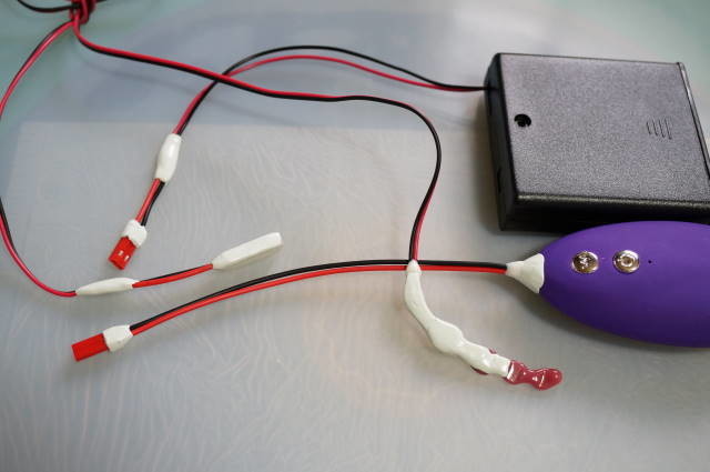 The historical custom assembly with its chip, connectors, and controller options.