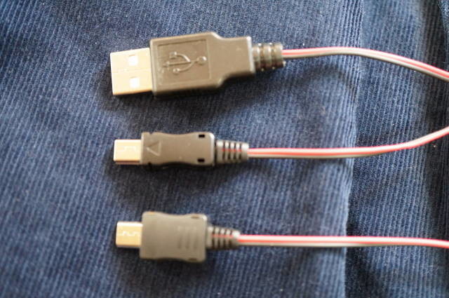 USB端子付き核振チップ 3種類の端子に対応