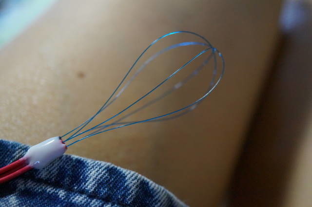 The experimental thread basket pictured before any bladder insertion testing