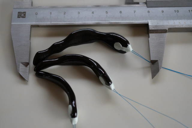 The glazed ceramic shapes pictured beside measuring equipment in December 2021.