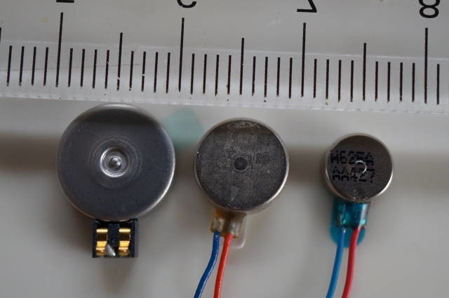 電圧条件を調べた6mmモーターの比較写真