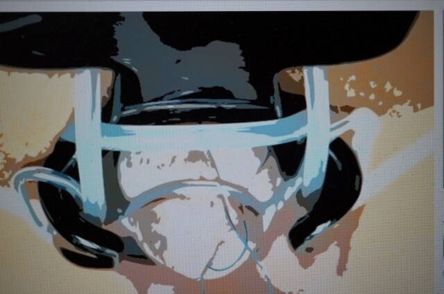 陶板の穴に組み合わせた亀頭プロテクターの写真