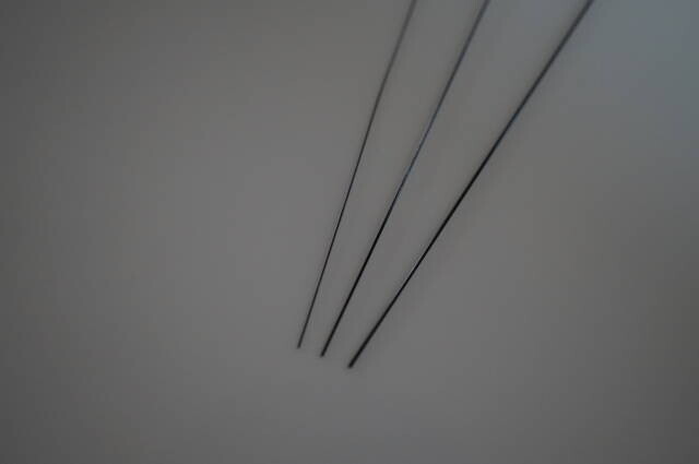0.2mm・0.3mm・0.4mmワイヤーの比較写真