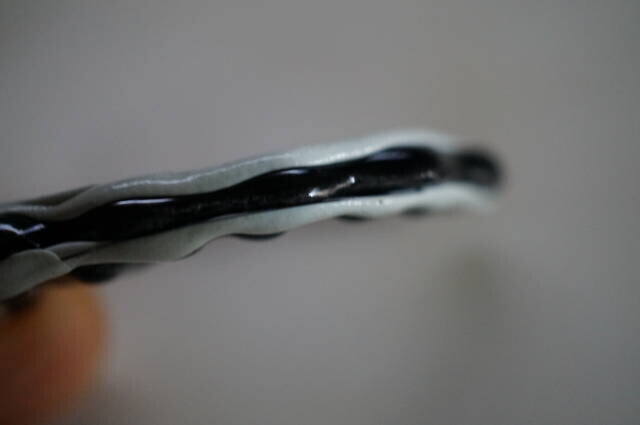 Semi-long ceramic chip with separate nylon and nitinol threads