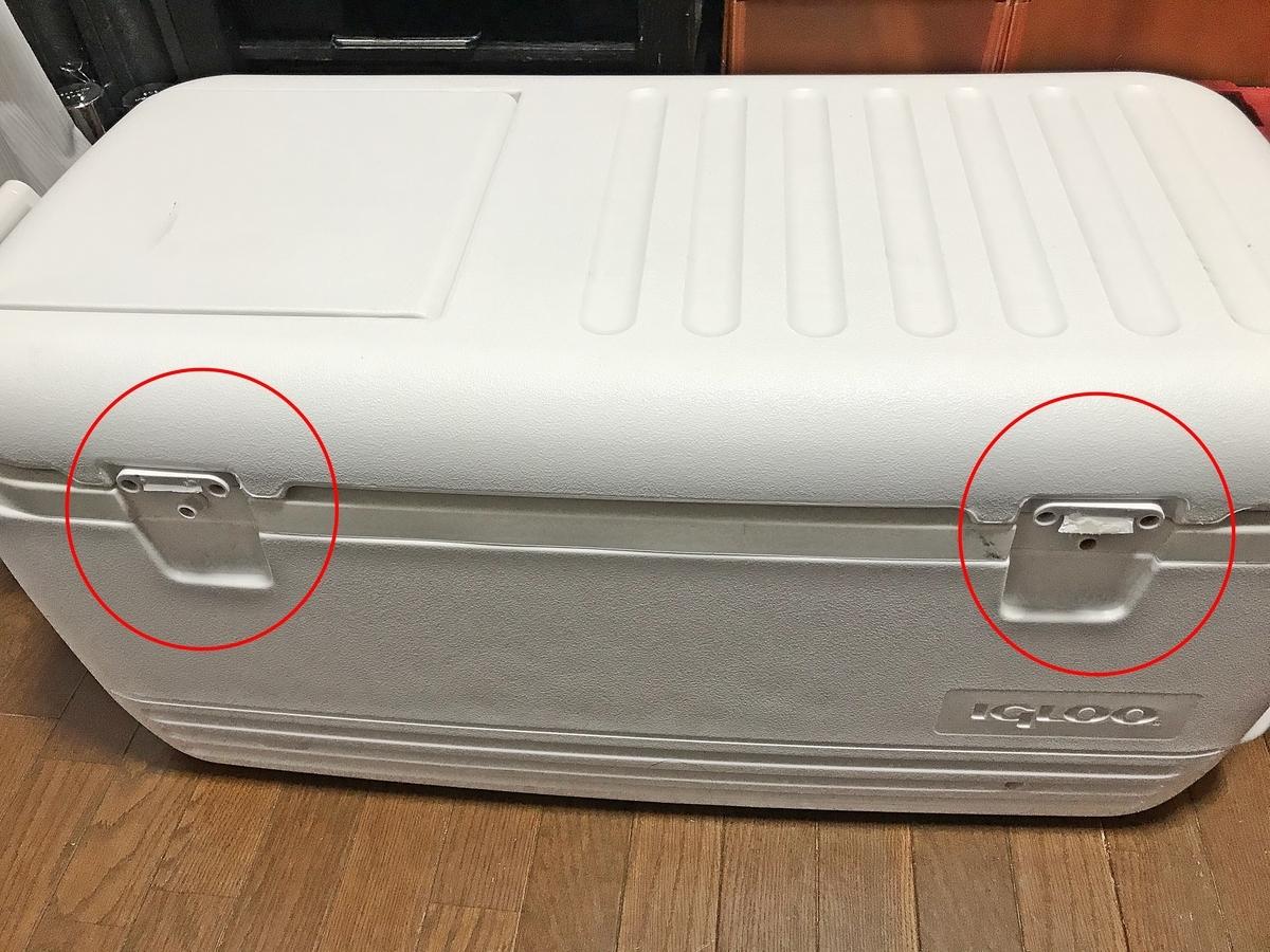 イグルー製のクーラーボックス よく壊れる ラッチ の改善方法 安上り 丈夫にグレードアップ 金属遊び研究会 Fisherman Ryo