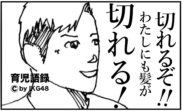 赤ちゃんの初めて散髪物語 無印良品の髪用すきはさみのおっかなびっくりレビュー イクジー48