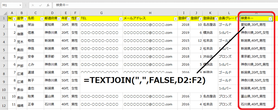 Excel 複数セルにまたがる文字列を即連結 Concat関数とtextjoin関数の使い方を解説 まいにちdoda はたらくヒントをお届け Excel 複数セルにまたがる文字列を即連結 Concat関数とtextjoin関数の使い方を解説 まいにちdoda はたらくヒントをお届け