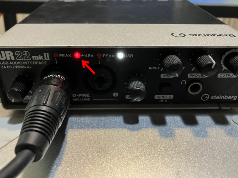 ファンタム電源のランプ