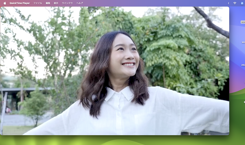 動画を普通に開くと、Quicktime Playerが開く