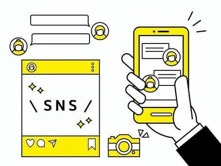 SNS 投稿 イラスト