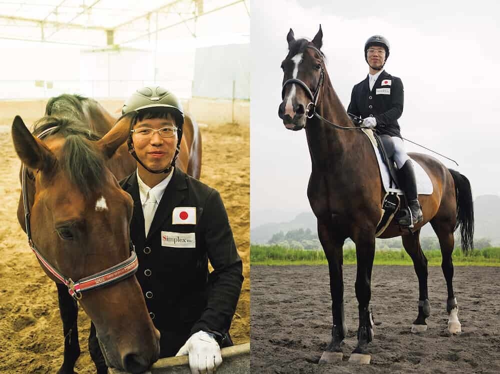 パラリンピック馬術の選手と馬の様子