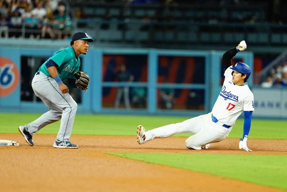大谷翔平 盗塁 ダイビング
