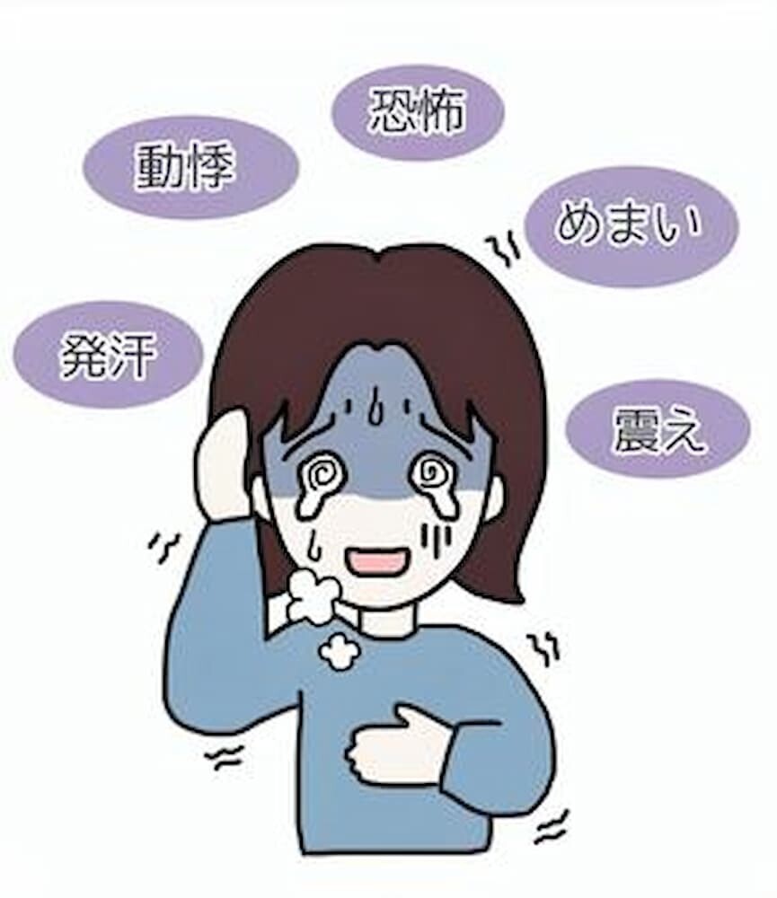 パニック障害 症状イラスト