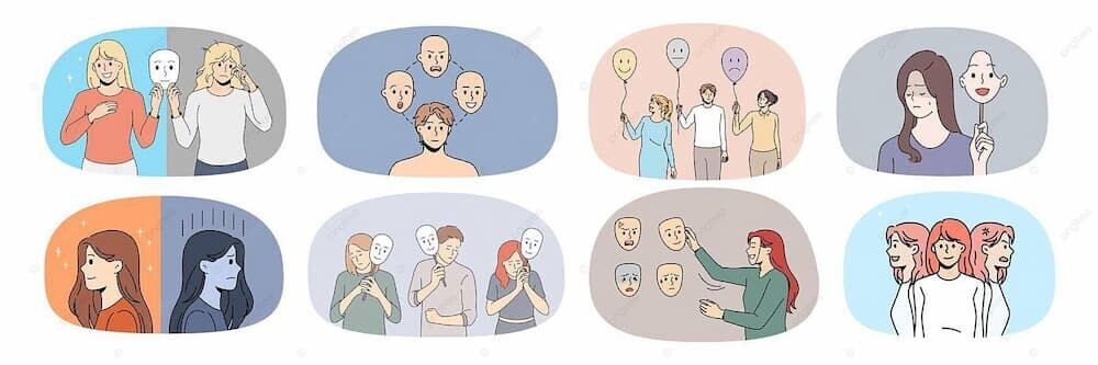 双極性障害を表現したイラスト