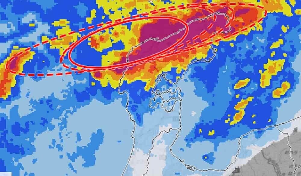 能登半島 線状降水帯   