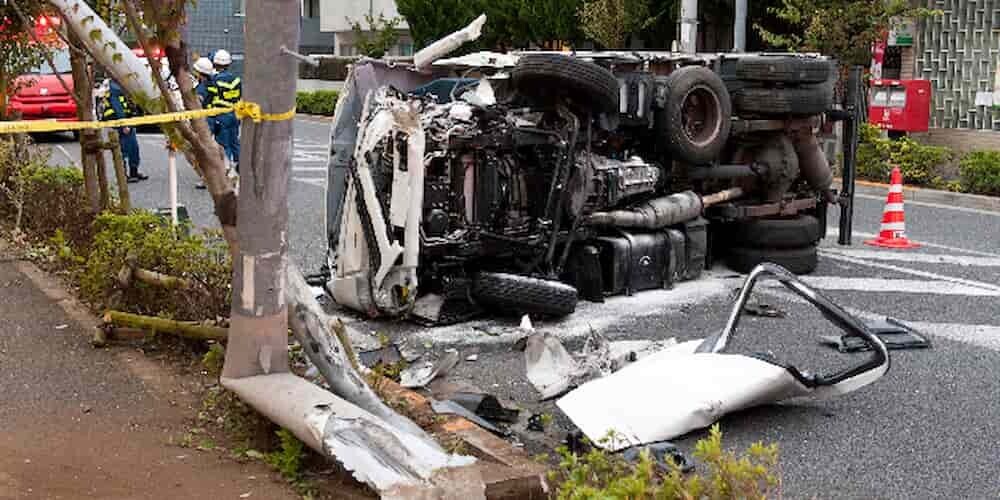 飲酒運転事故現場