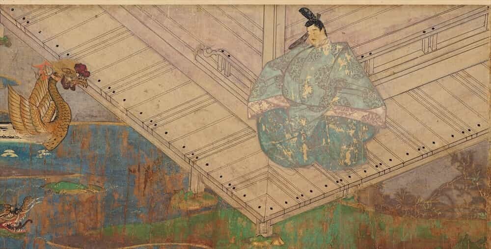 平安時代の宮廷の様子を描いた絵巻