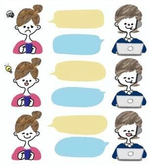 SNS相談 イラスト イメージ