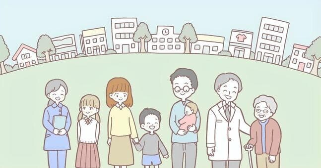 コミュニティ支援 イラスト