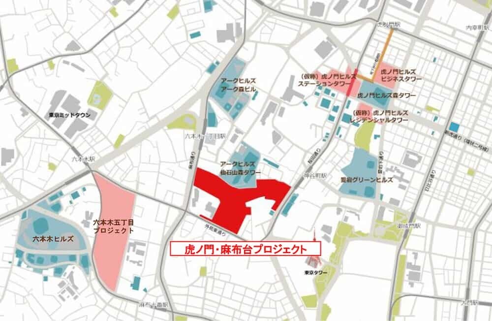 麻布台ヒルズ周辺 地図