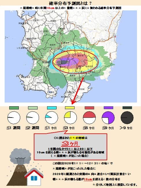 桜島 火山灰 影響範囲 地図