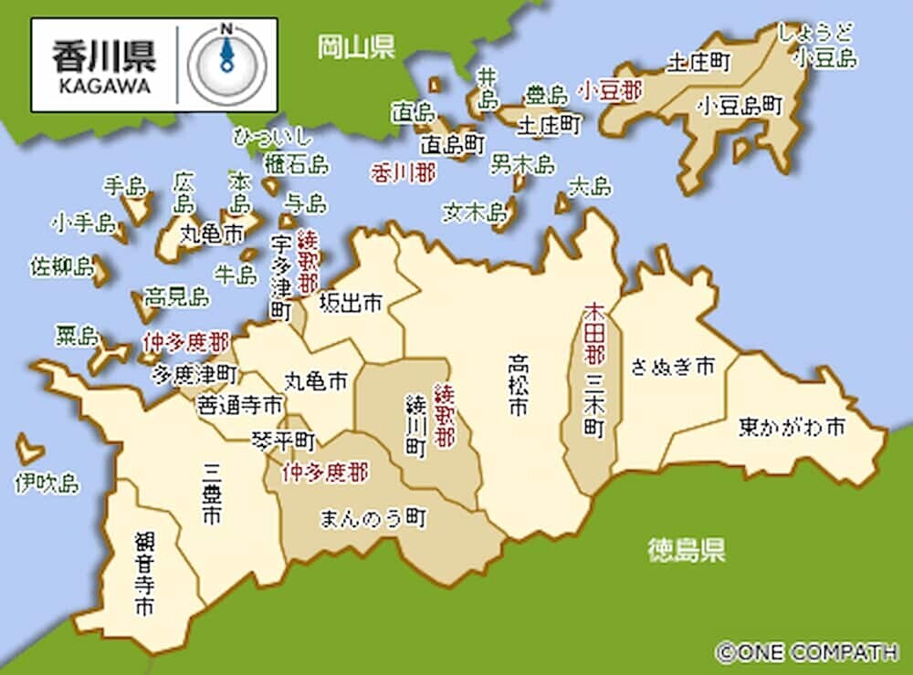 香川県 地図