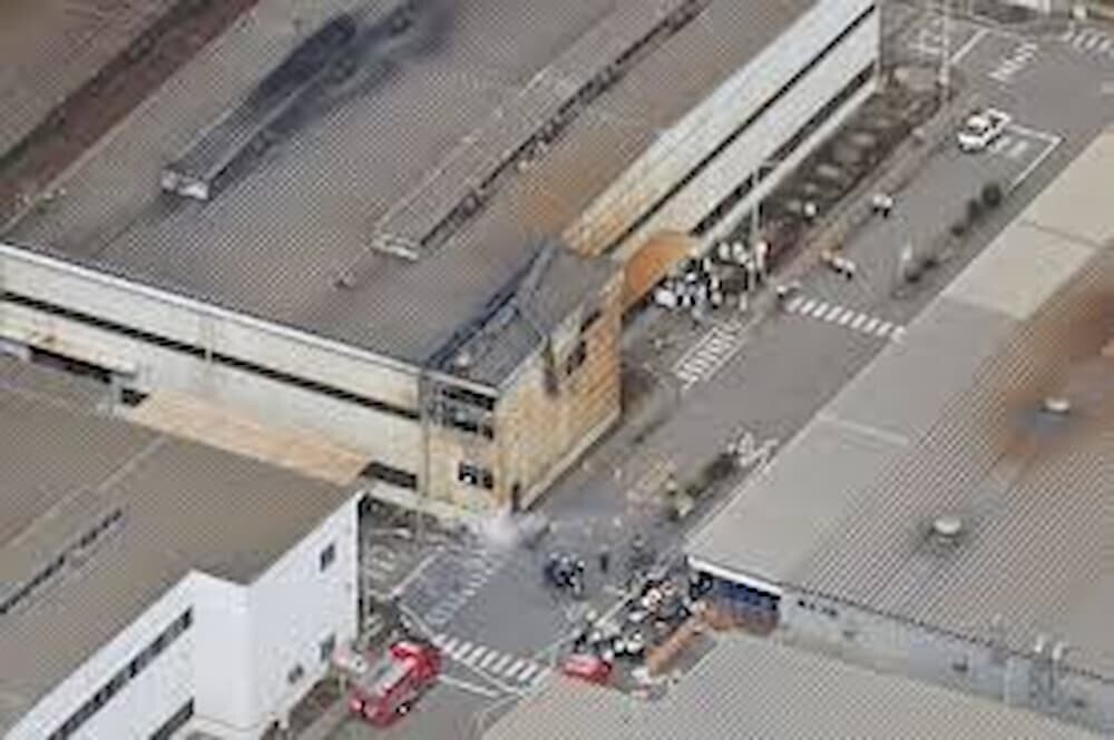 爆発事故が発生した工場の集塵装置