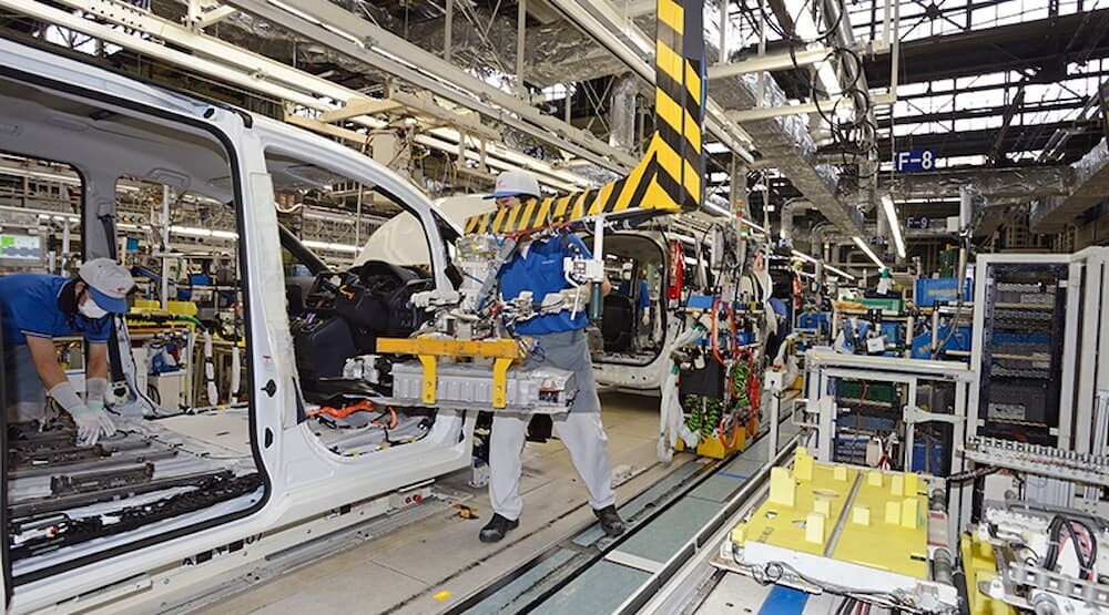 トヨタの生産ラインのイメージ