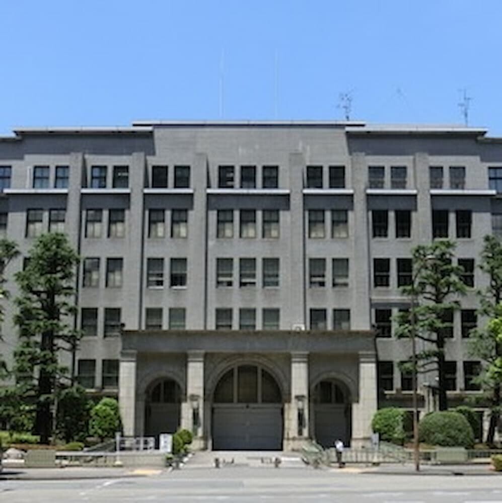 霞が関の財務省前の様子