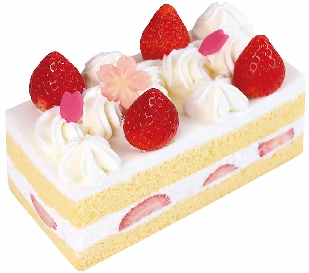 「苺づくしのお祝いバトンケーキ」