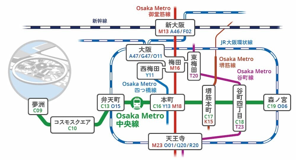 大阪万博会場アクセスマップ
