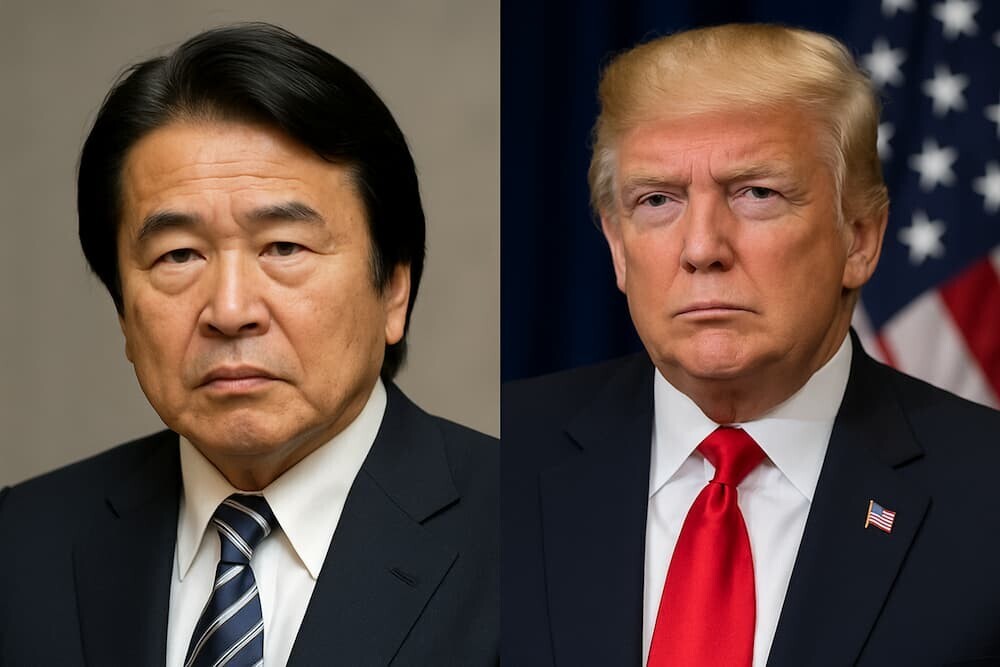 竹中平蔵氏とトランプ大統領の対比画像