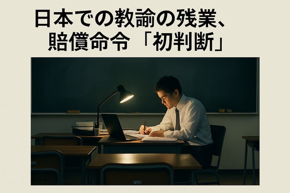 公立校教員の残業代賠償が認められた