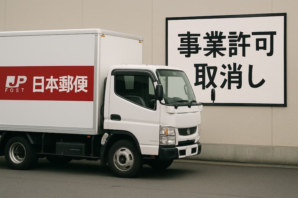日本郵便の事業許可が取り消される