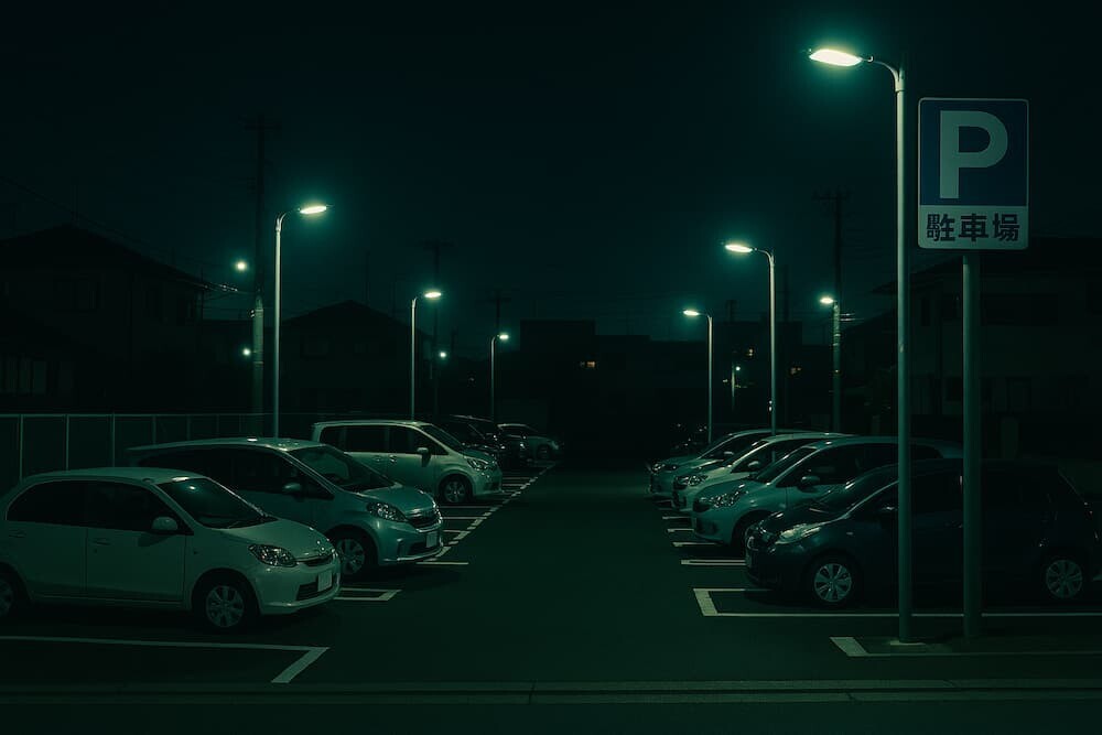 夜の駐車場のイメージ