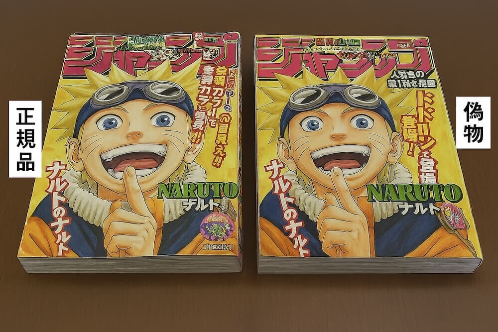 偽物と本物のジャンプの比較　イメージ