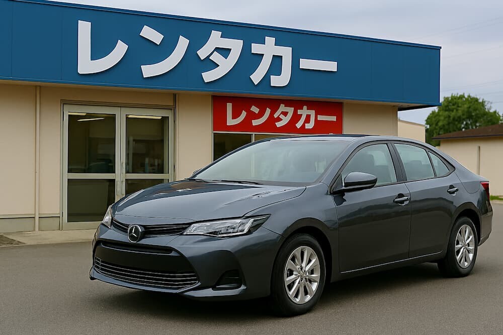 レンタカー業者の店舗と被害車両を生成AIで作成したリアルなイメージ