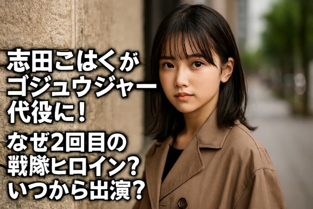 志田こはくがゴジュウジャー代役に！なぜ2回目の戦隊ヒロイン？いつから出演？