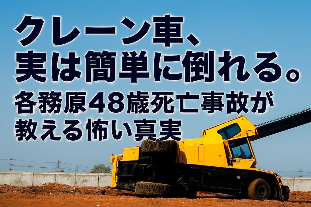 岐阜各務原クレーン車横転事故|なぜ倒れた?アウトリガーと定格荷重の真実を徹底解説