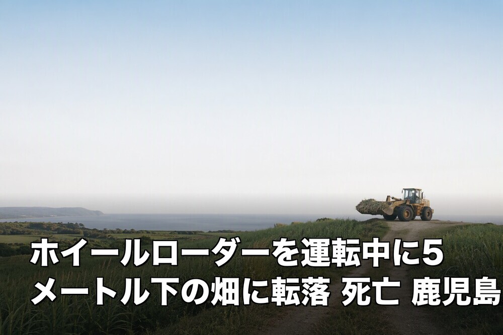 徳之島で重機ごと5m下の畑に転落 41歳男性が死亡